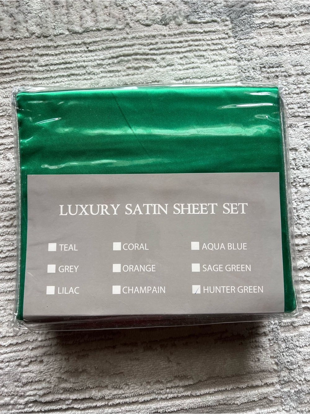 Luxury Satin Sheet Queen Set - Emerald Green